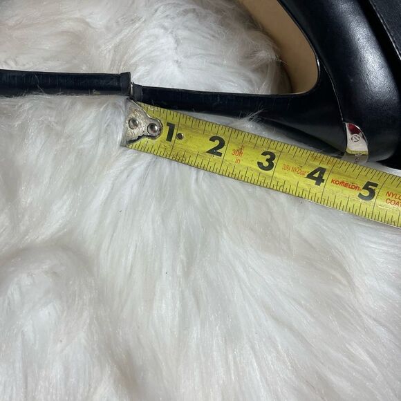 Michael Kors Kendra leather black ankle heels boots peep toe side zipper SZ8M - Picture 8 of 12